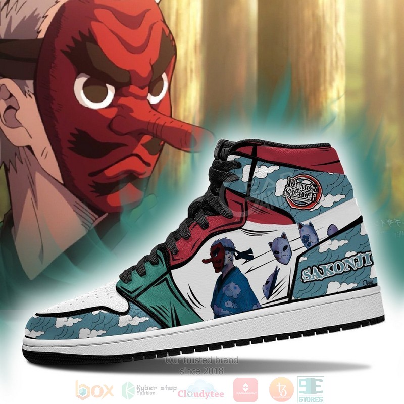 Sakonji Urokodaki Anime Demon Slayer Air Jordan High Top Sneaker Shoes 3 Sakonji Urokodaki Anime Demon Slayer Air Jordan High Top Shoes 1 2