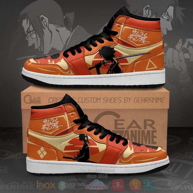 Samurai Champloo Mugen and Jin Anime Air Jordan high top Sneaker Shoes 1 Samurai Champloo Mugen and Jin Anime Air Jordan high top shoes