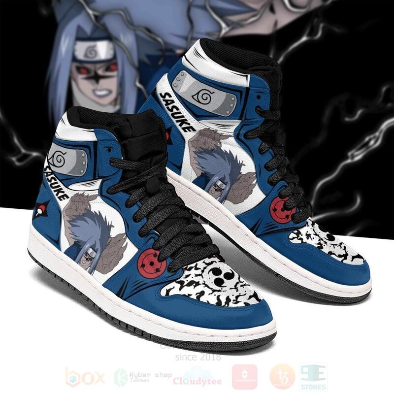 Sasuke Cursed Seal of Heaven Power Anime Naruto Air Jordan High Top Shoes