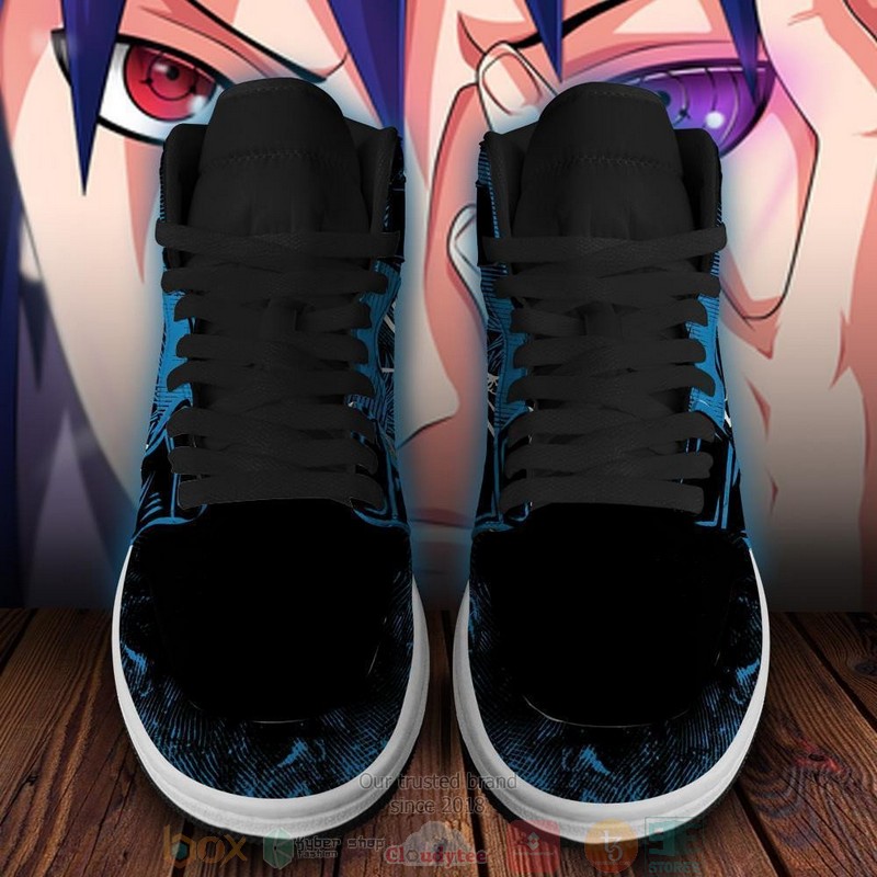 Sasuke Skill Rinegan Eyes Anime Air Jordan High Top Shoes 1 2 3