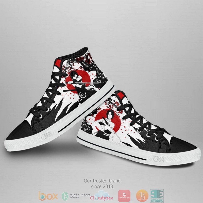 Sasuke Uchiha NRT Japan Style High Top Canvas Shoes 4 Sasuke Uchiha NRT Japan Style High Top Canvas Shoes 1 2 3