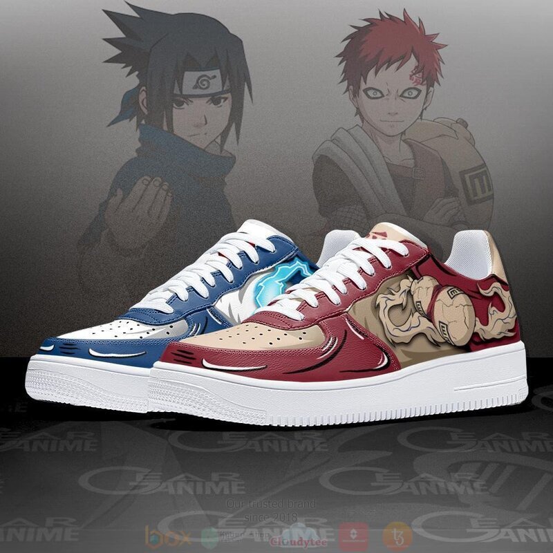 Sasuke and Gaara Air Jutsu Anime Nike Air Force Shoes 1