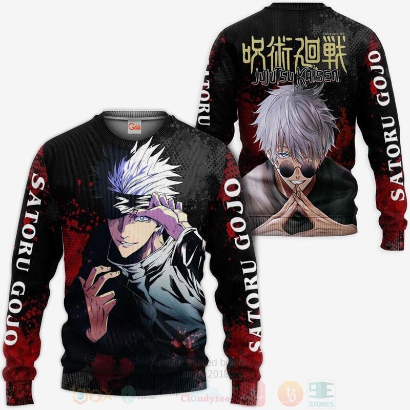 BEST Satoru Gojo Jujutsu Kaisen Custom Anime 3D Hoodie, T-Shirt 2 Satoru Gojo Jujutsu Kaisen Custom Anime 3D Hoodie Shirt 1