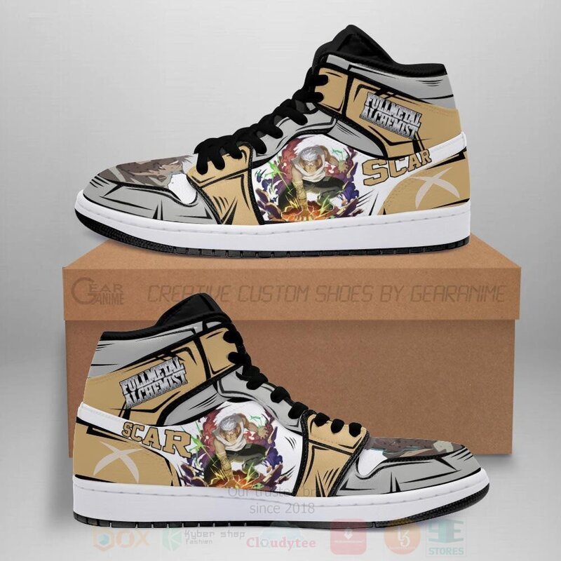 Scar Fullmetal Alchemist Anime Custom Air Jordan High Top Shoes