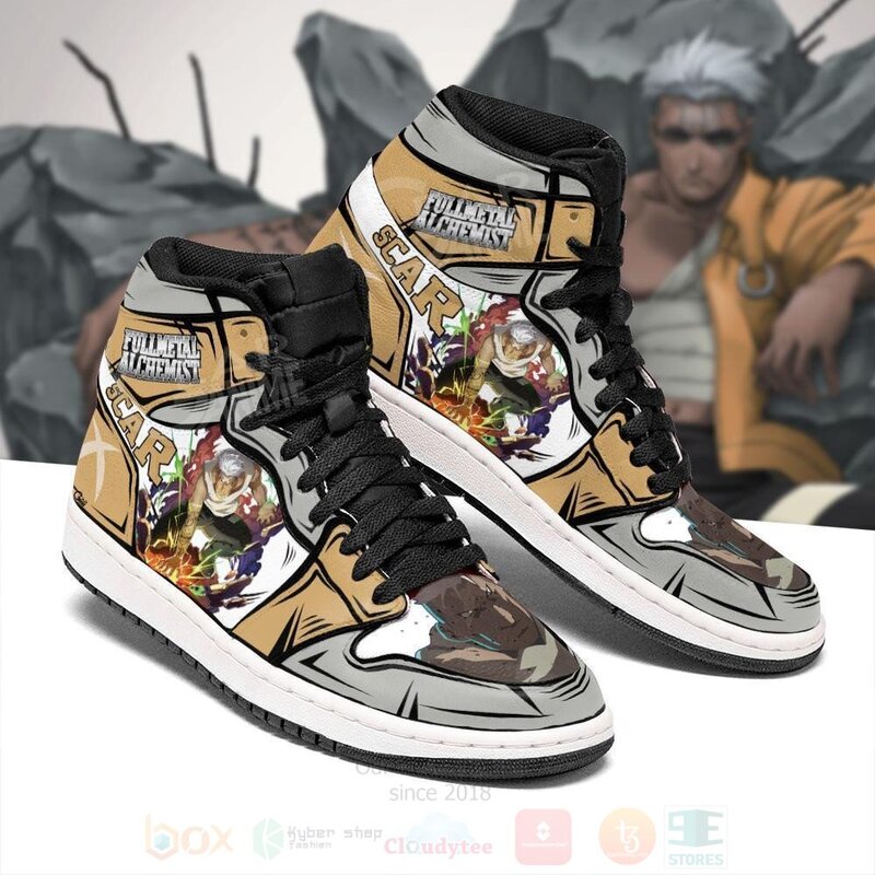 Scar Fullmetal Alchemist Anime Custom Air Jordan High Top Shoes 1