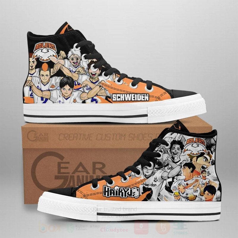 Schweiden Adlers Custom Manga Anime Haikyuu High Top Shoes