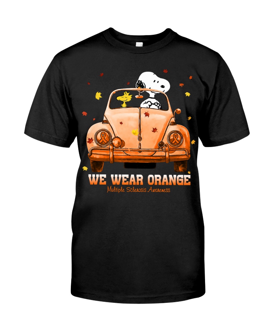 BEST Scooby-Doo Car We Wear Orange Multiple Sclerosis Awareness 2D T-Shirt, Hoodie 1 Scooby Doo Car We Wear Orange Multiple Sclerosis Awareness 2D Hoodie Shirt