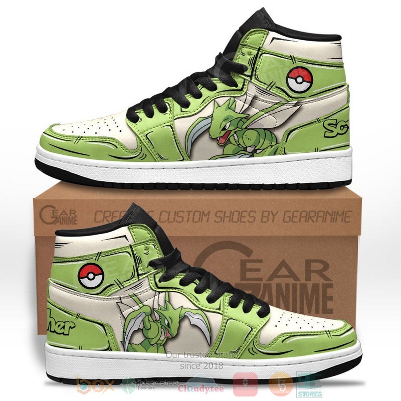 Scyther Pokemon Anime Air Jordan high top Sneaker Shoes 1 Scyther Pokemon Anime Air Jordan high top shoes