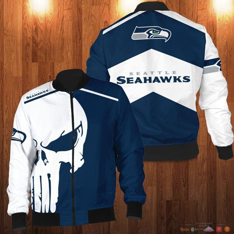 Seattle Seahawks punisher skull Bomber Jacket