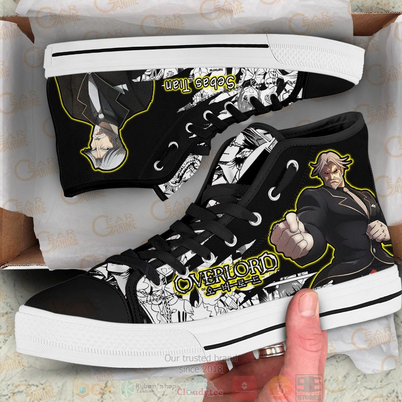 Sebas Tian Overlord Anime Canvas High Top Shoes 1