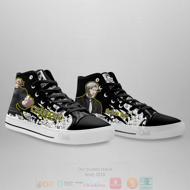 Sebas Tian Overlord Anime Canvas High Top Sneaker Shoes 4 Sebas Tian Overlord Anime Canvas High Top Shoes 1 2 3