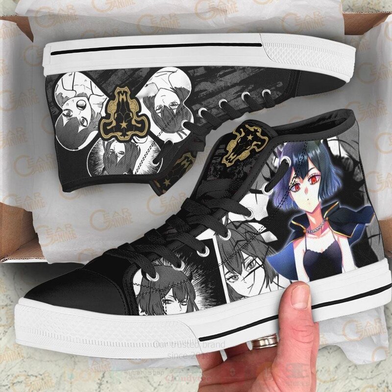 Secre Swallowtail Custom Manga Black Clover Anime High Top Shoes 1