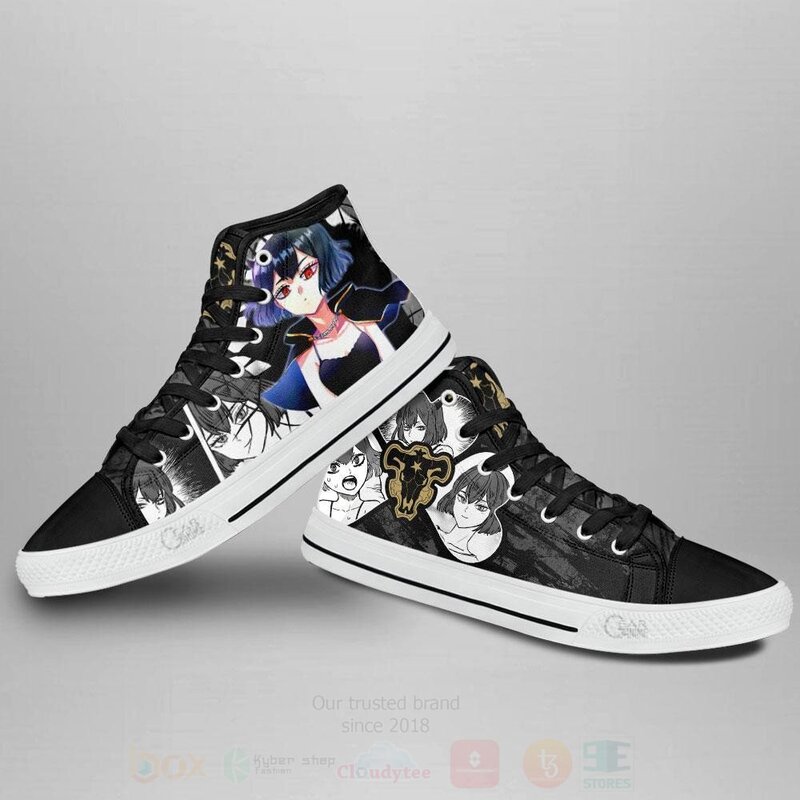 BEST Secre Swallowtail Custom Manga Black Clover Anime High Top Canvas Sneakers 3 Secre Swallowtail Custom Manga Black Clover Anime High Top Shoes 1 2