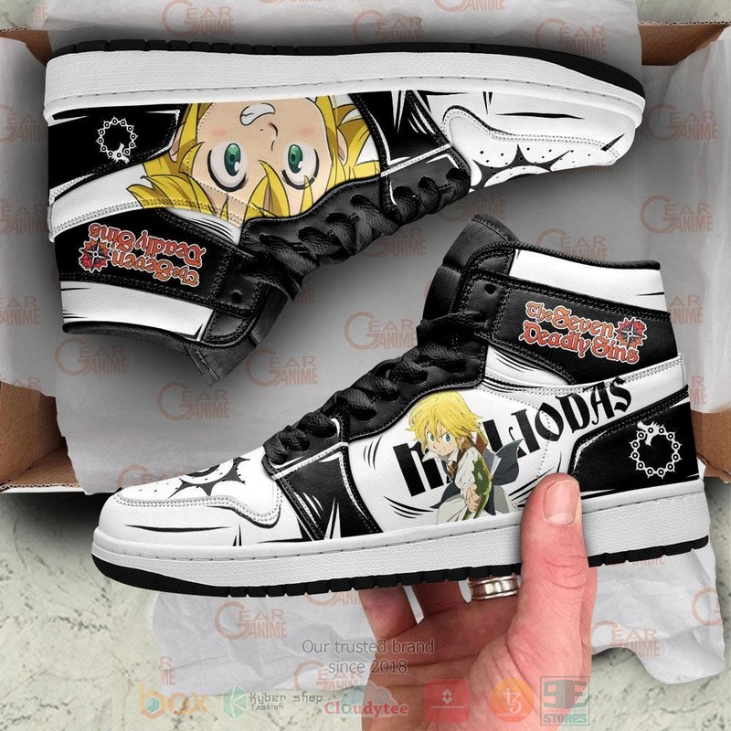 Seven Deadly Sins Meliodas Anime Air Jordan high top Sneaker Shoes 2 Seven Deadly Sins Meliodas Anime Air Jordan high top shoes 1