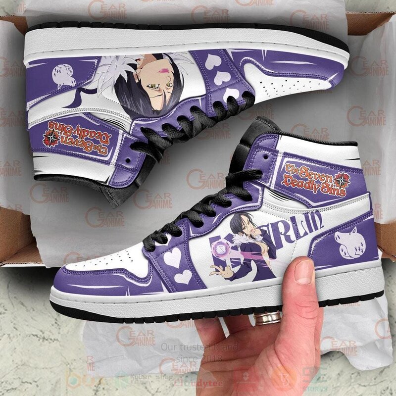 Seven Deadly Sins Merlin Anime Custom Air Jordan High Top Shoes 1