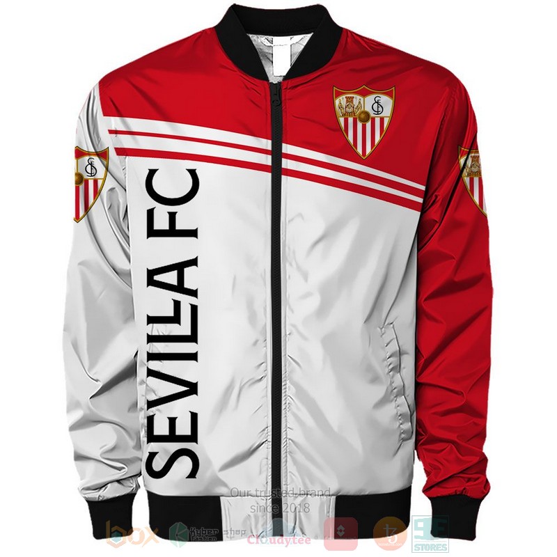 Sevilla FC white red shirt, hoodie 6 Sevilla FC white red 3D shirt hoodie 1 2 3 4 5
