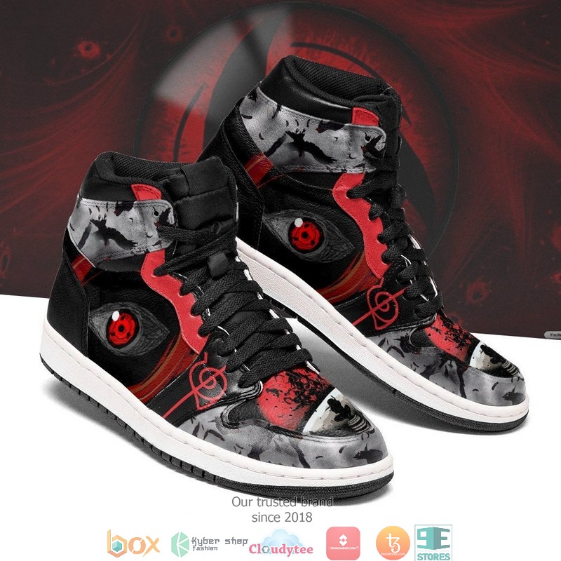 Sharingan Eyes Itachi Anime Air Jordan High Top Shoes