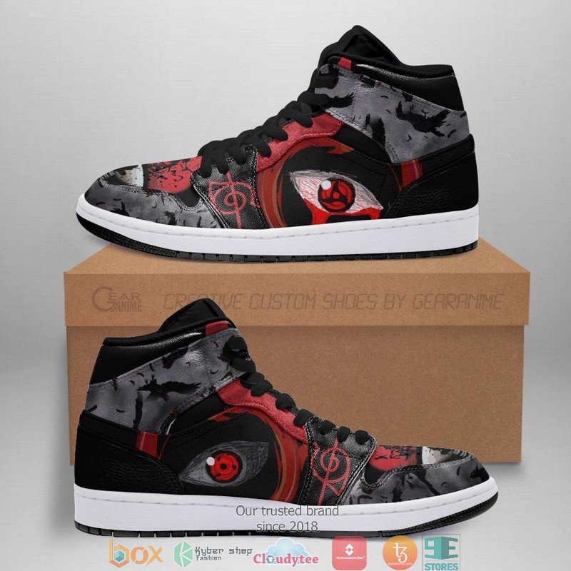 Sharingan Eyes Itachi Anime Air Jordan High Top Shoes 1