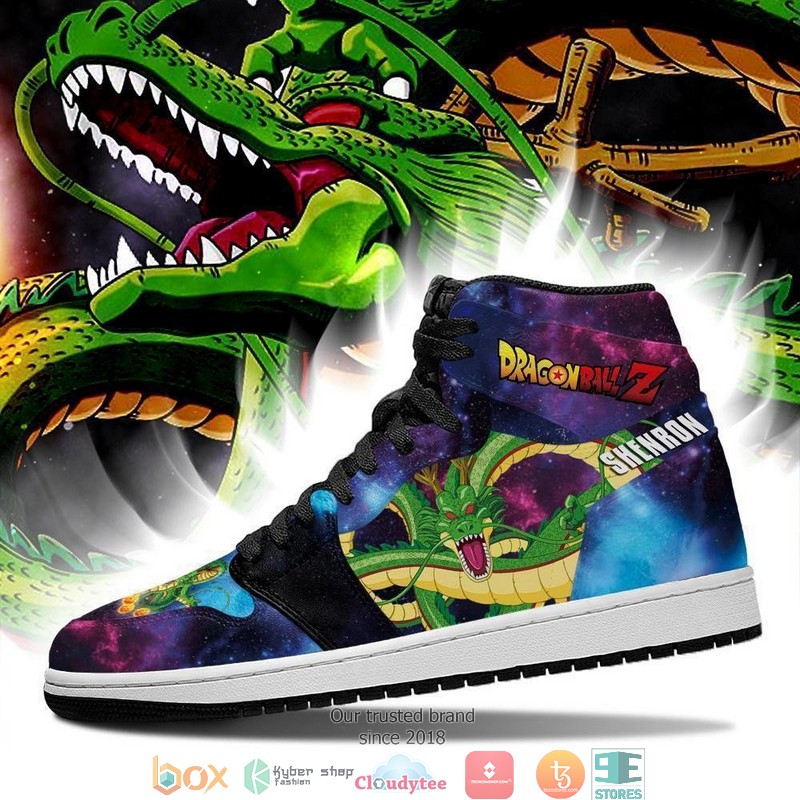 Shenron Galaxy Dragon Ball Anime Air Jordan High Top Shoes 1 2