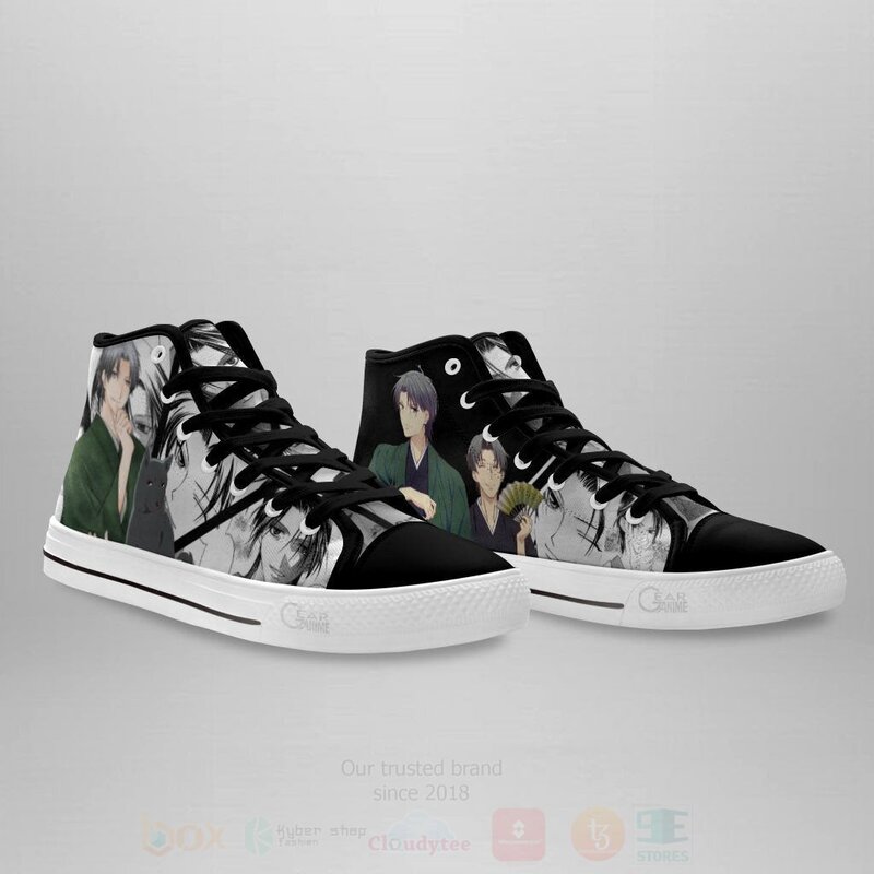 Shigure Sohma Custom Manga Anime Fruits Basket High Top Shoes 1 2 3
