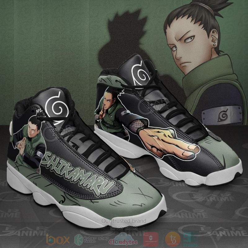 Shikamaru Naruto Anime Air Jordan 13 Sneaker Shoes 2 Shikamaru Naruto Anime Air Jordan 13 Shoes 1