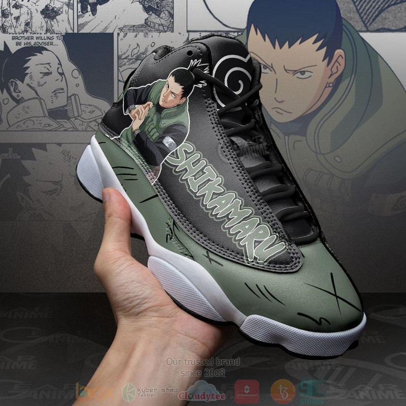 Shikamaru Naruto Anime Air Jordan 13 Sneaker Shoes 3 Shikamaru Naruto Anime Air Jordan 13 Shoes 1 2
