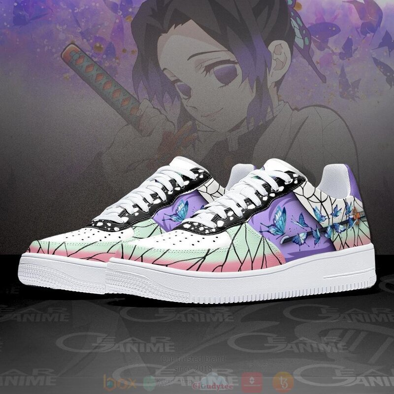Shinobu Kocho Air Nichirin Sword Demon Slayer Anime Nike Air Force Shoes 3 Shinobu Kocho Air Nichirin Sword Demon Slayer Anime Nike Air Force Shoes 1 2