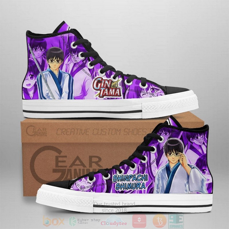 Shinpachi Shimura Gintama Anime Canvas High Top Shoes