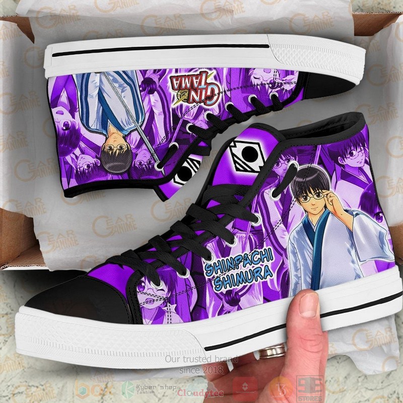 Shinpachi Shimura Gintama Anime Canvas High Top Shoes 1
