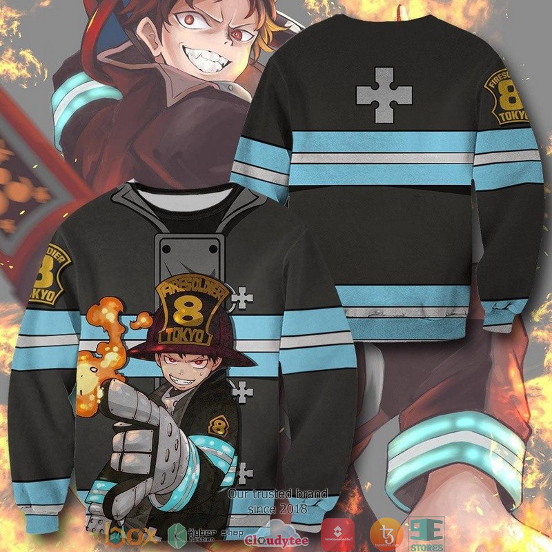 Shinra Kusakabe Fire Force Anime 3d shirt hoodie 1