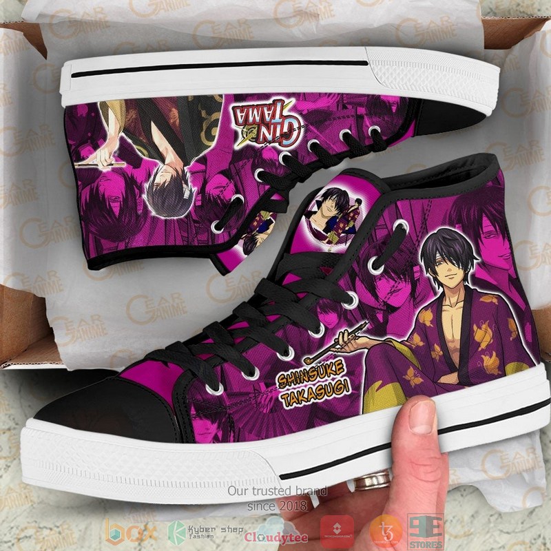 Shinsuke Takasugi Gintama High Top Canvas Shoes 2 Shinsuke Takasugi Gintama High Top Canvas Shoes 1