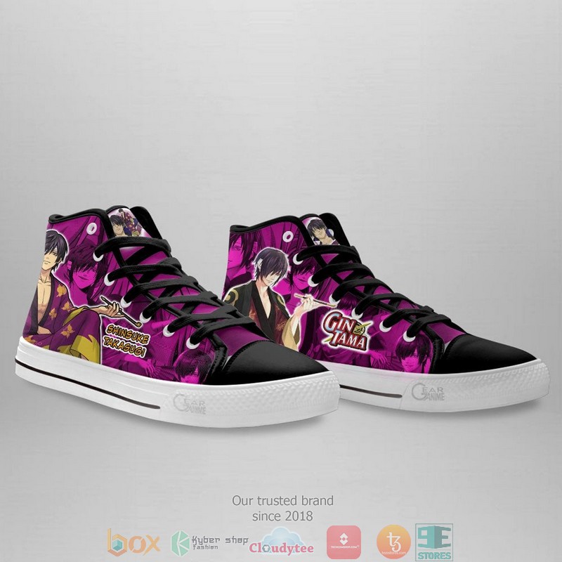 Shinsuke Takasugi Gintama High Top Canvas Shoes 3 Shinsuke Takasugi Gintama High Top Canvas Shoes 1 2