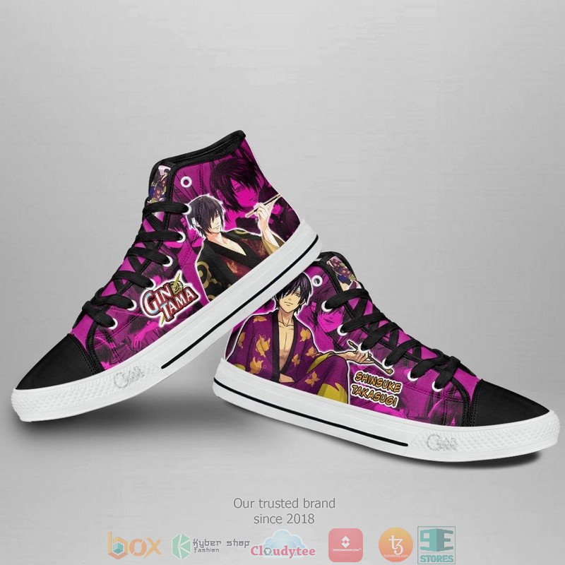 Shinsuke Takasugi Gintama High Top Canvas Shoes 4 Shinsuke Takasugi Gintama High Top Canvas Shoes 1 2 3