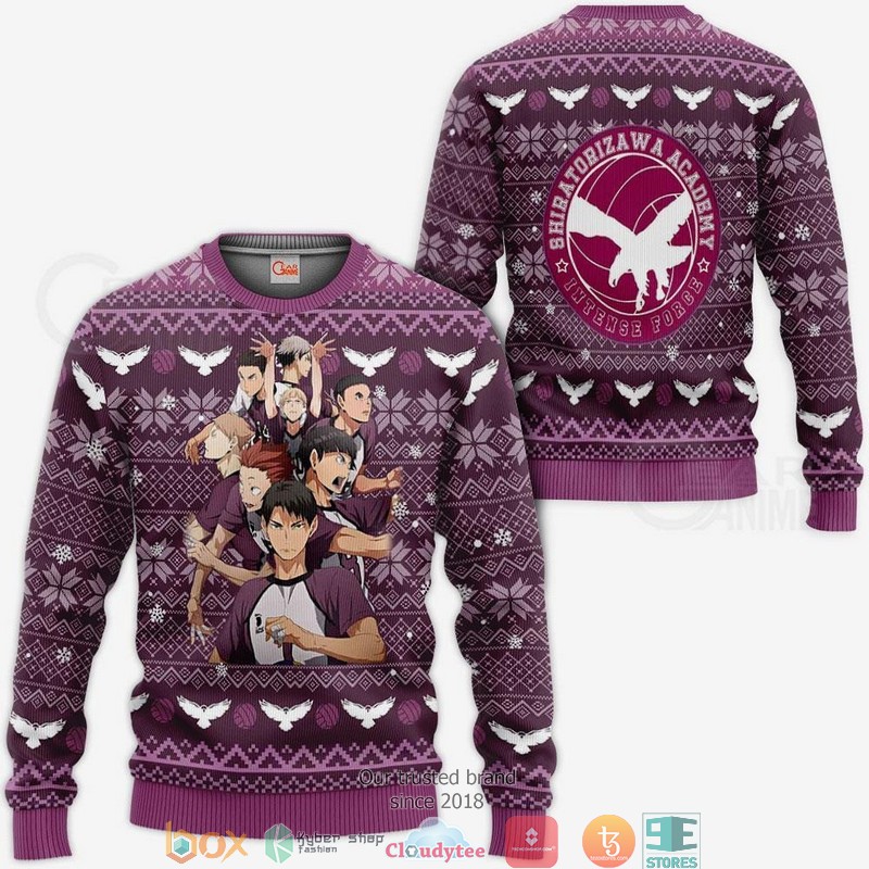 Shiratorizawa Academy Haikyuu Anime Xmas 3d shirt hoodie