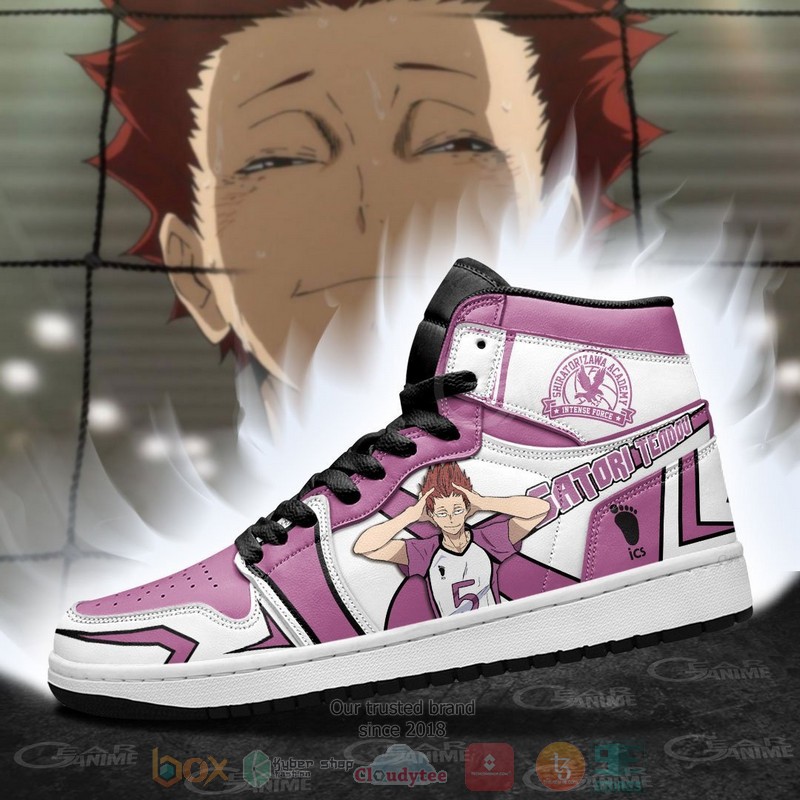 Shiratorizawa Satori Tendou Haikyuu Anime Air Jordan high top shoes 1 2