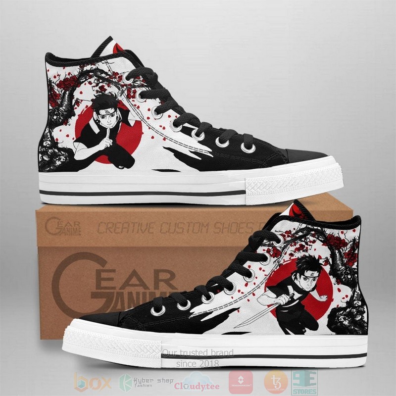 Shisui Uchiha Naruto Anime Japan Style Canvas High Top Shoes