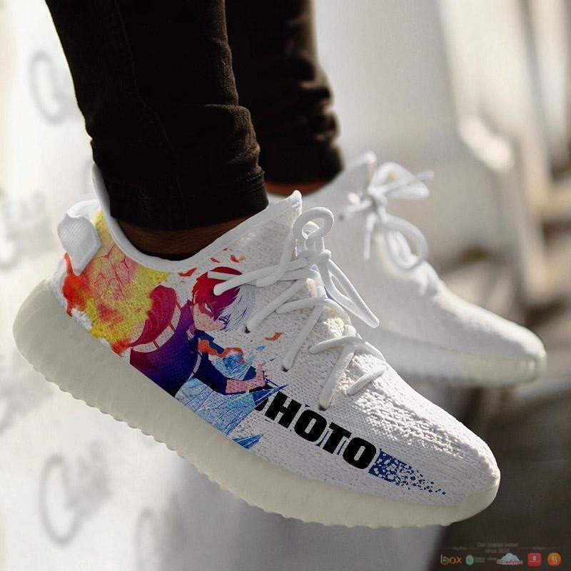 Shoto Todoroki My Hero Academia Anime yeezy shoes 4 Shoto Todoroki My Hero Academia Anime yeezy sneaker 1 2 3