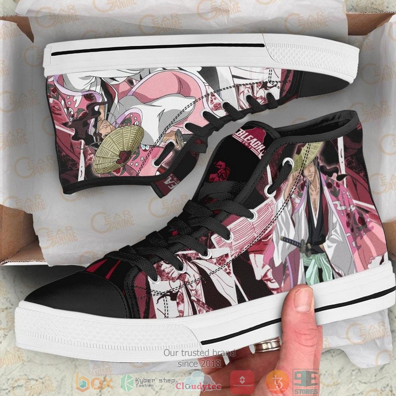 Shunsui Kyoraku Bleach High Top Canvas Shoes 1