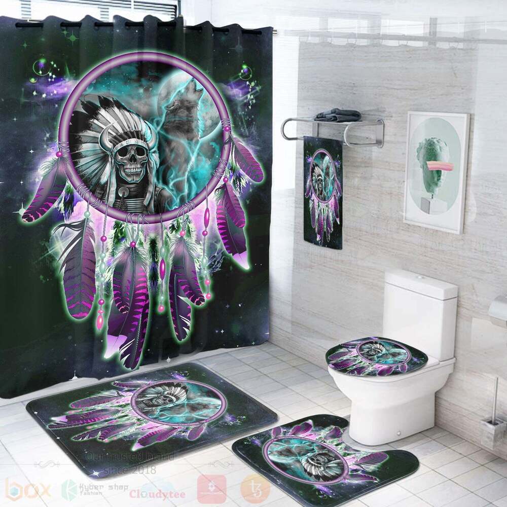 Skull Chief Dream Catcher Bathroom Set