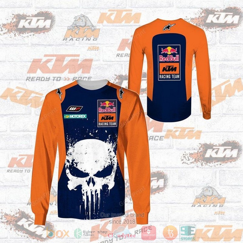 HOT Skull Punisher KTM Racing MXGP 3d shirt, hoodie 2 Skull Punisher KTM Racing MXGP 3d shirt hoodie 1