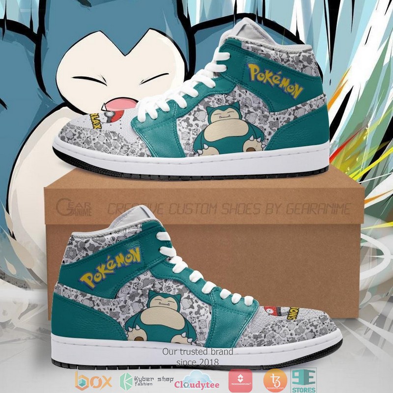 Snorlax Anime Pokemon Air Jordan High Top Shoes