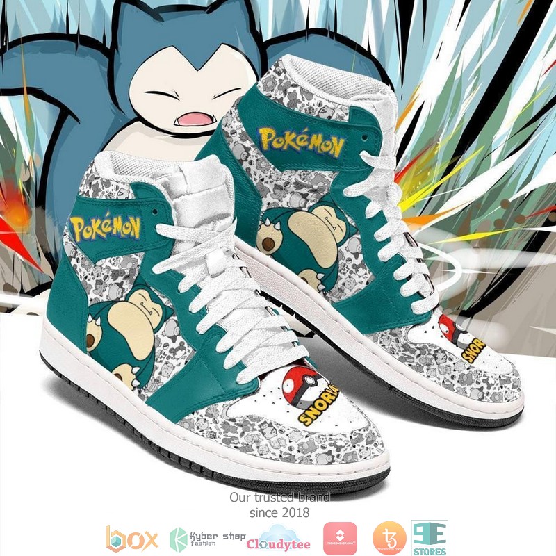 Snorlax Anime Pokemon Air Jordan High Top Shoes 1