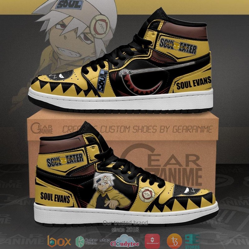 Soul Evans Soul Eater Anime Air Jordan High top shoes