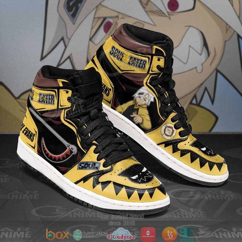 Soul Evans Soul Eater Anime Air Jordan High top shoes 1