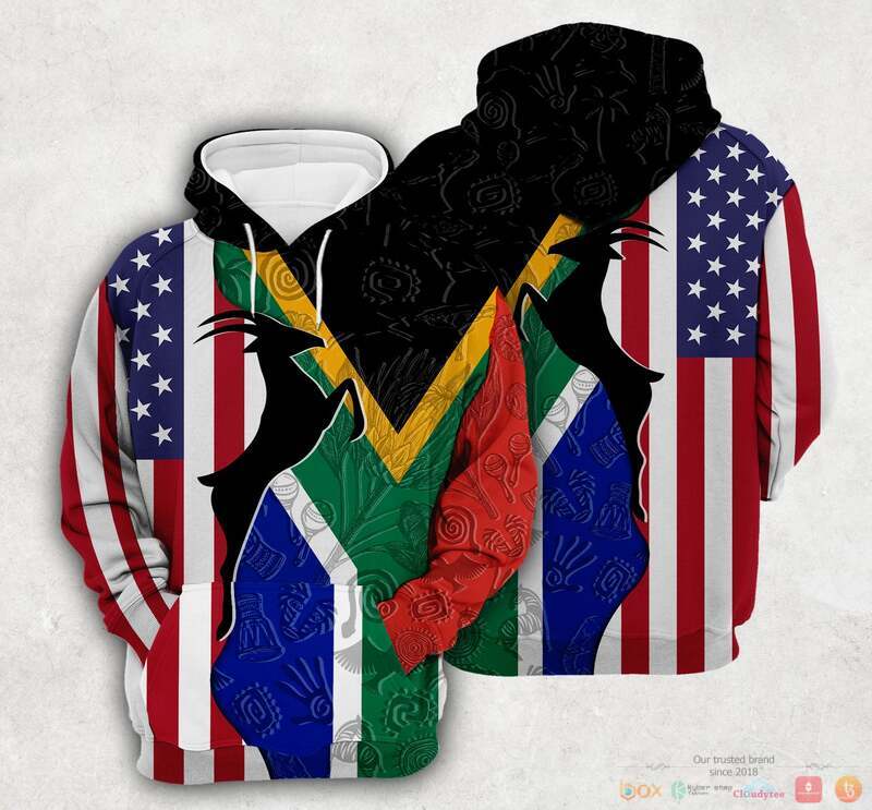 South Africa Flag And Symbols Dual Citizen Hoodie