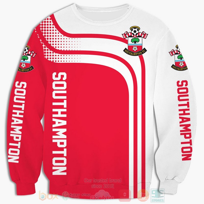 Southampton red white 3D shirt hoodie 1 2 3 4 5 6 7 8 9 10 11 12 13 14 15