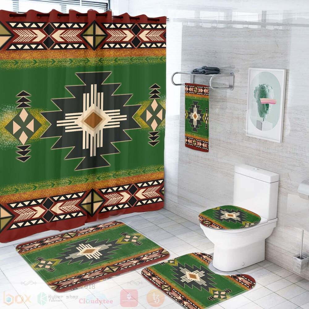 Southwest Green Symbol Bathroom Set