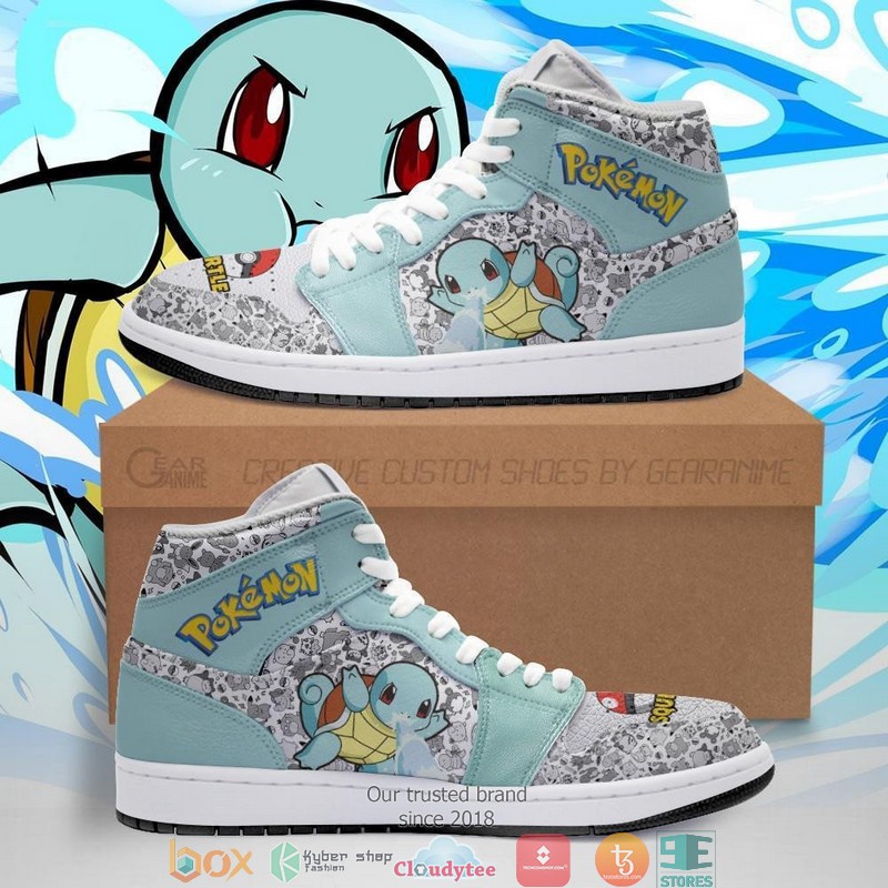 Squirtle Anime Pokemon Air Jordan High Top Shoes