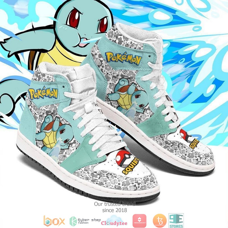Squirtle Anime Pokemon Air Jordan High Top Shoes 1