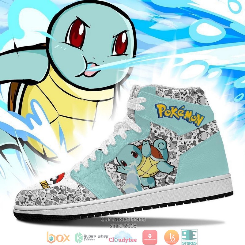 Squirtle Anime Pokemon Air Jordan High Top Shoes 3 Squirtle Anime Pokemon Air Jordan High Top Shoes 1 2